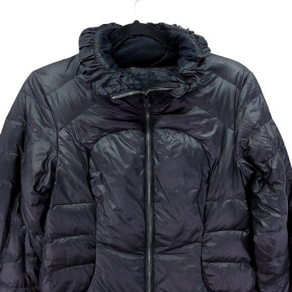Lululemon Downtown Puffy Jacket Women's 4 Black Lightweight Insulated Down - Picture 5 of 16